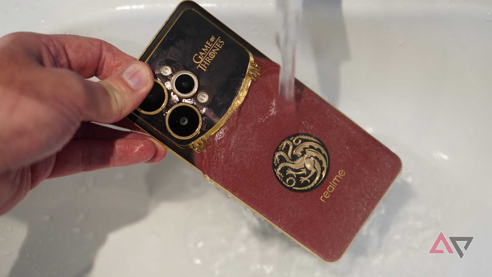 The back of the Realme 15 Pro Game of Thrones changing color