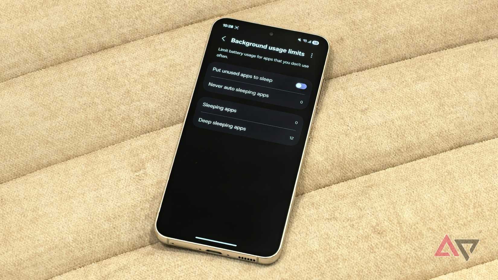 Battery optimization in Samsung One UI service