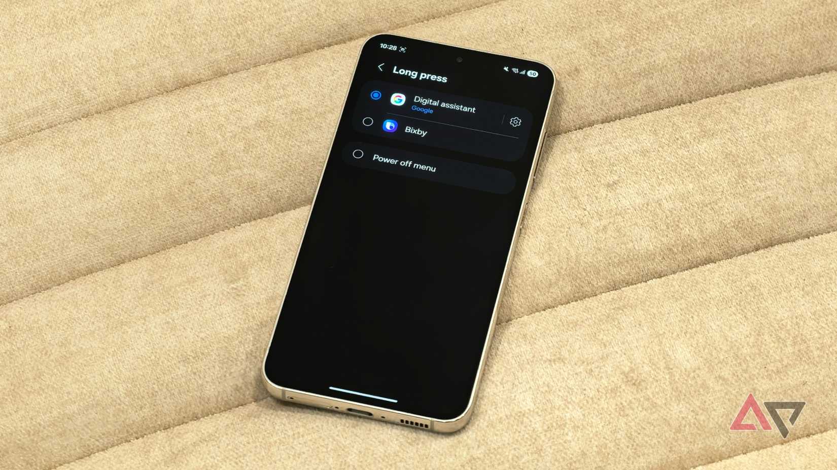 Long press side button One UI