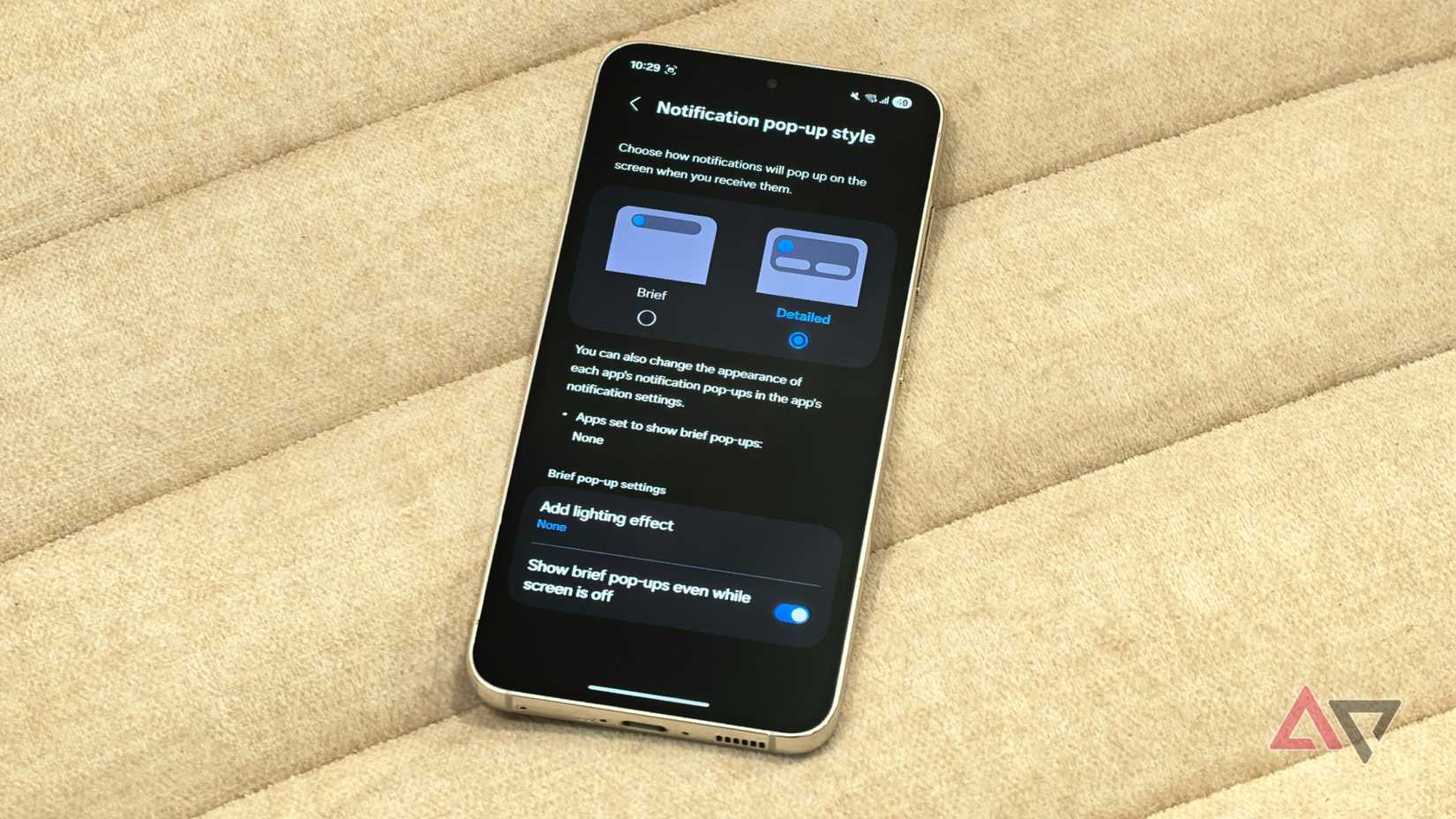 Notification style One UI