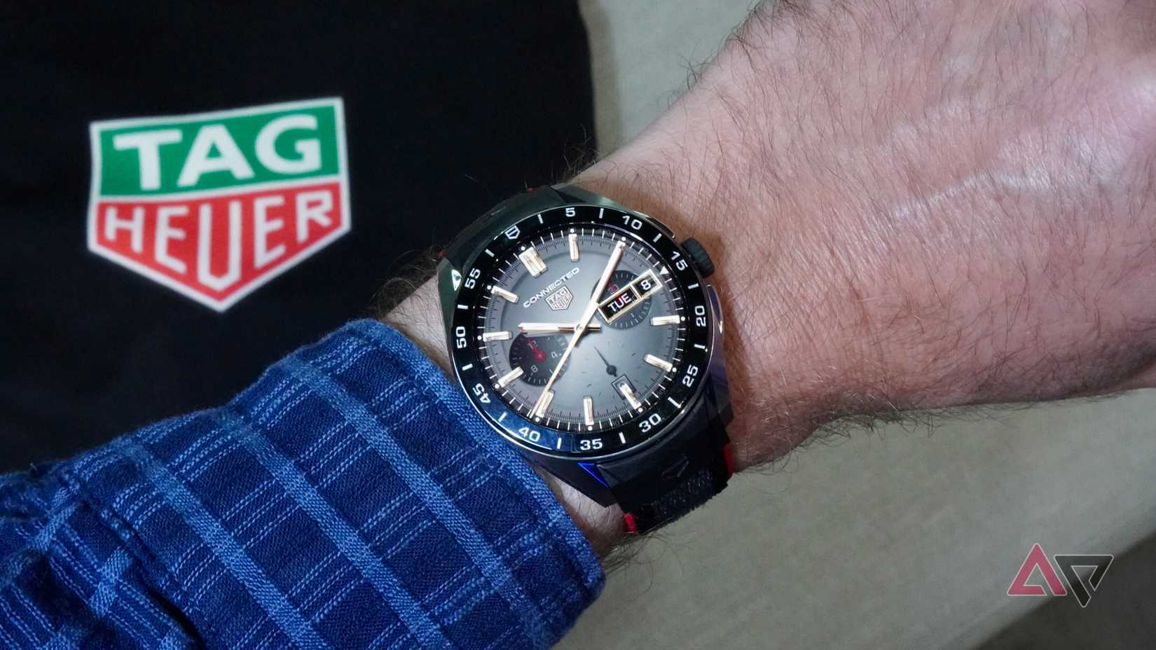 The front of the Tag Heuer Connected Calibre E5