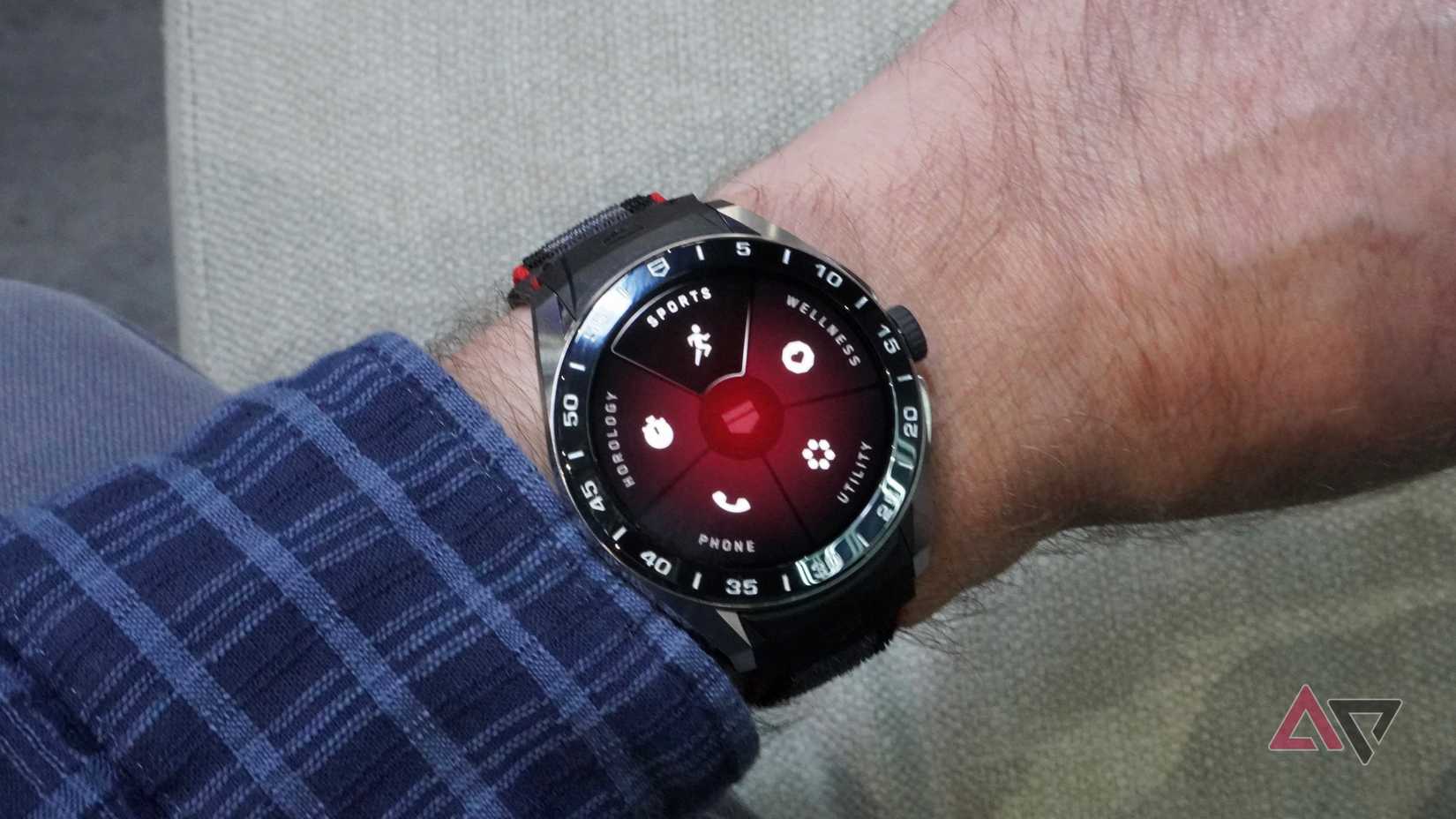 The menu in Tag Heuer OS 