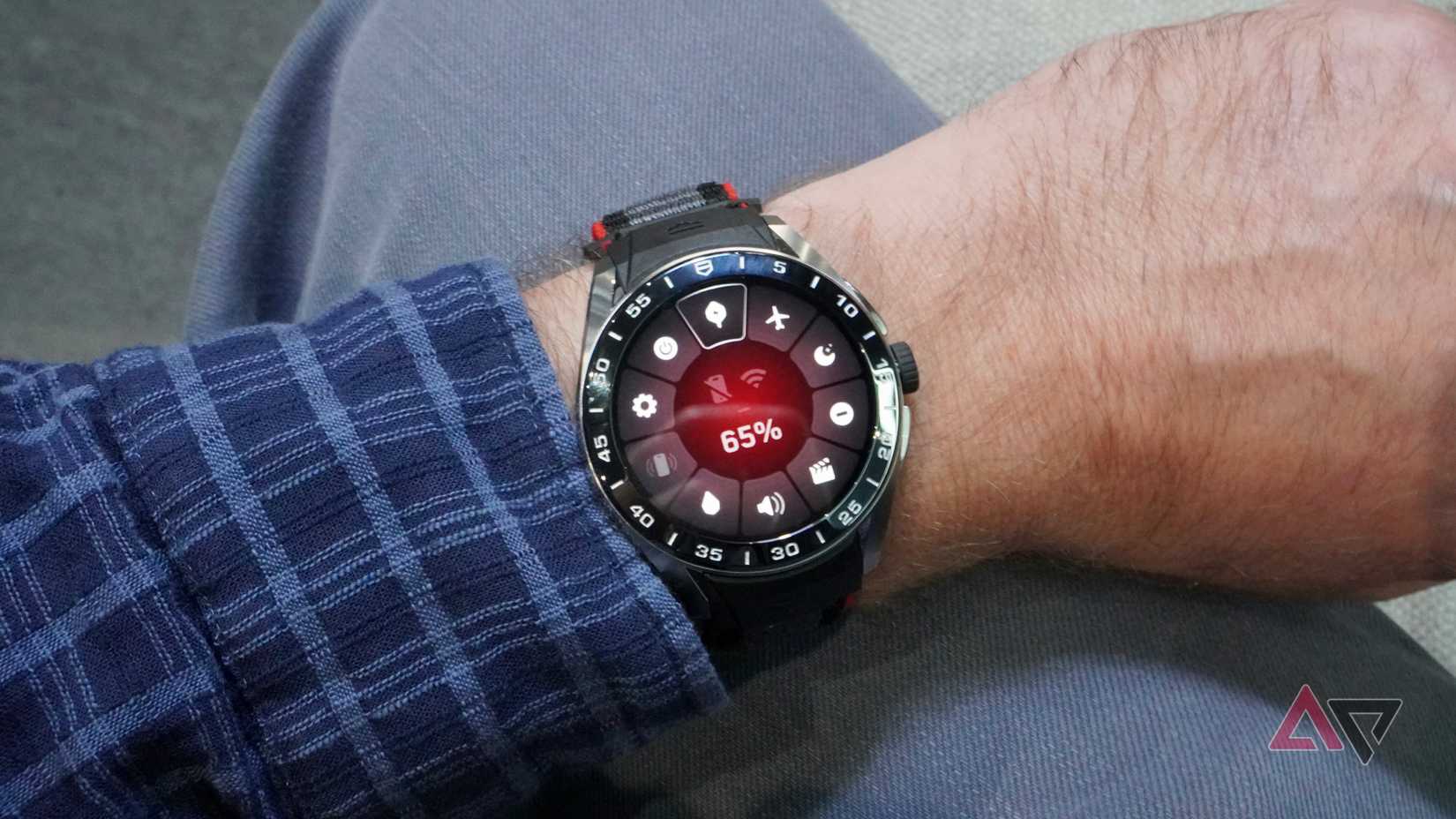 The menu in Tag Heuer OS 