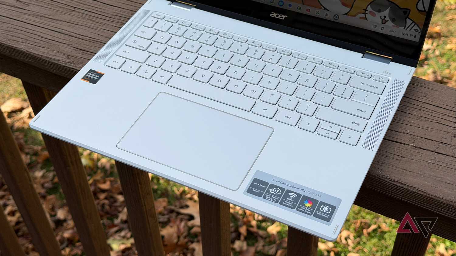 Keyboard and trackpad on the Acer Chromebook Plus Spin 514