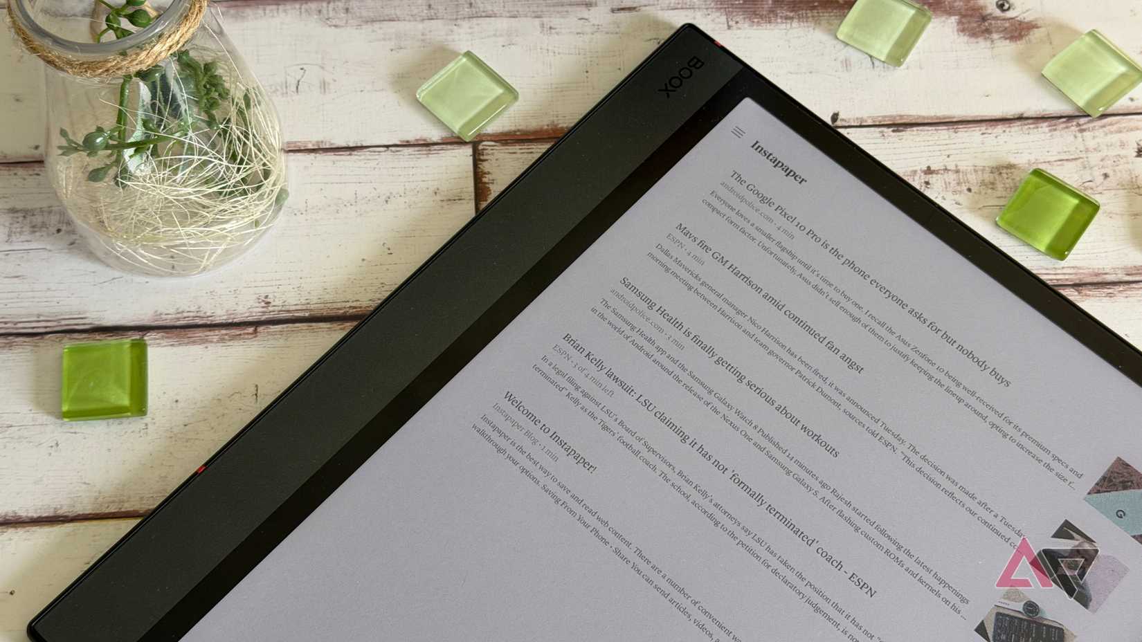 Instapaper in esecuzione su un Bobox Note Air5 C