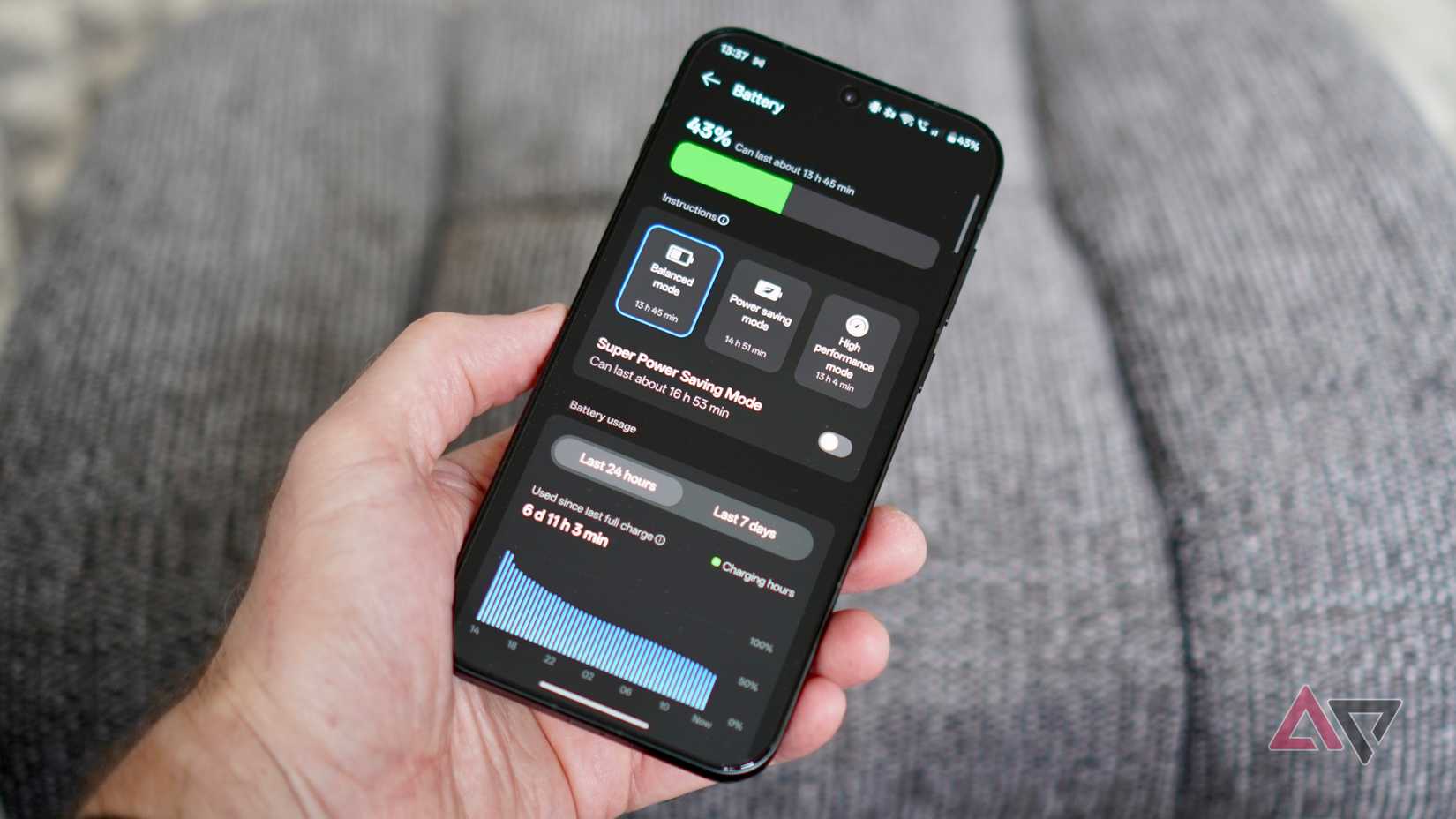 Battery data on the OnePlus 15
