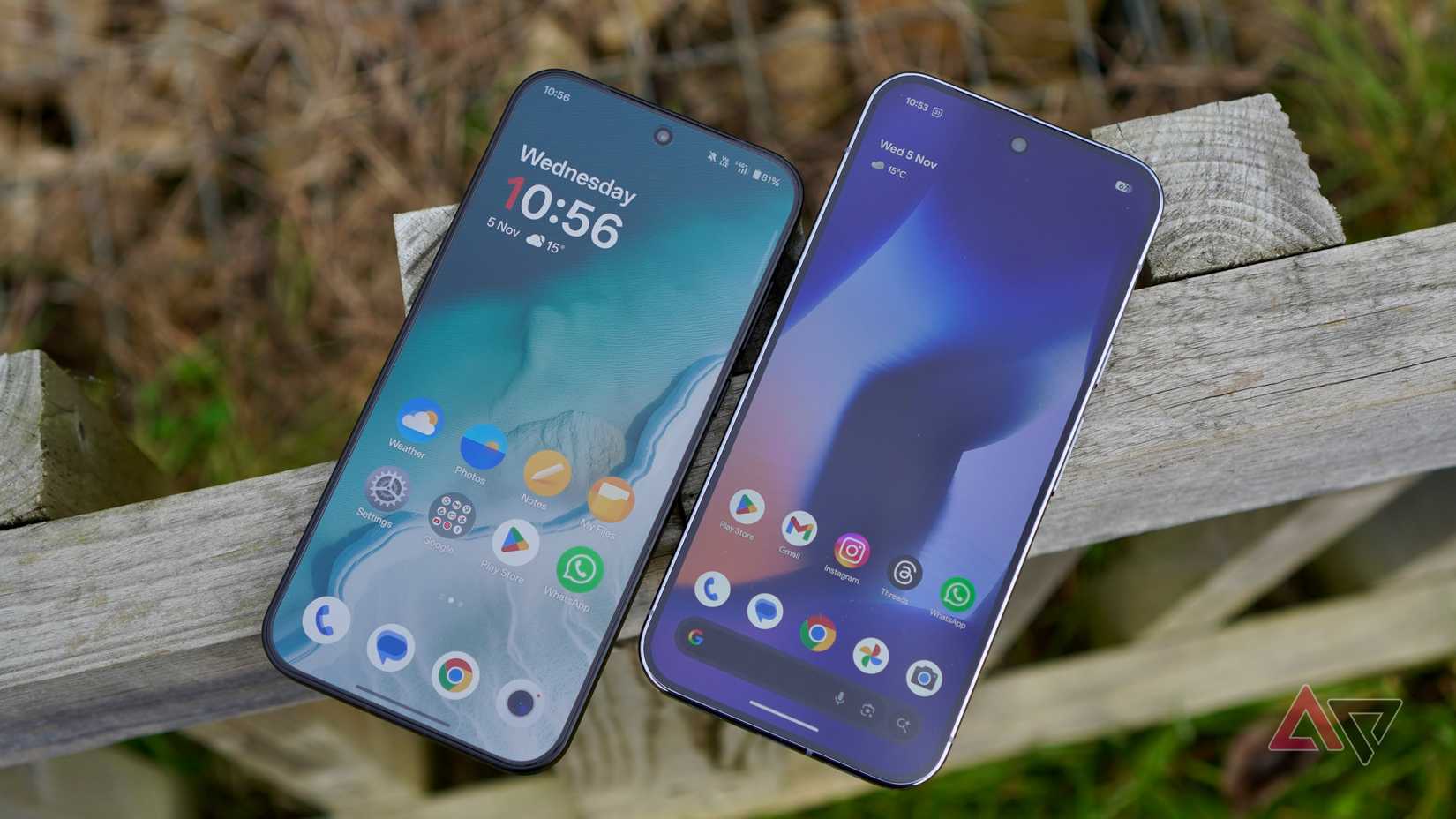 The OnePlus 15 and Google Pixel 10 Pro XL's screens