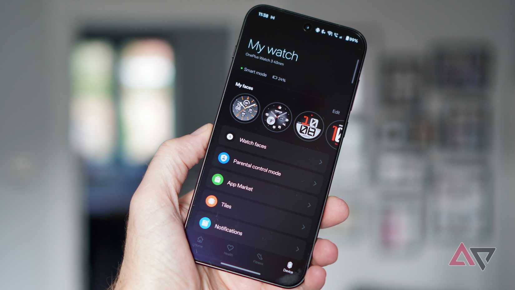 The OHealth app connected to a OnePlus Watch 3 43mm