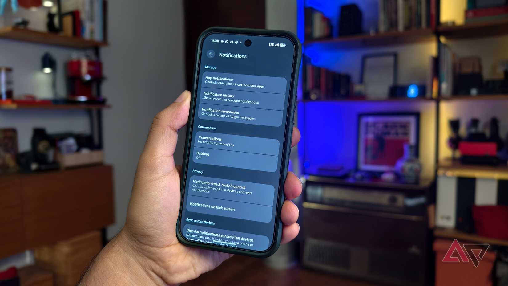 Opções de resumos de notificação de pixel