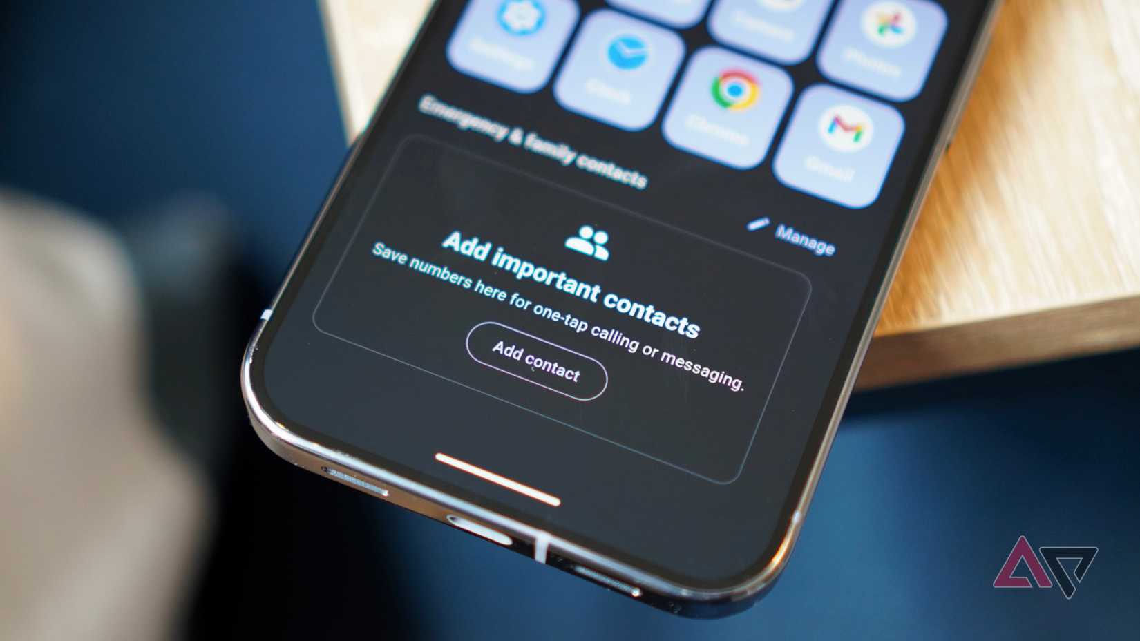 Contact import option in the Senior Home launcher