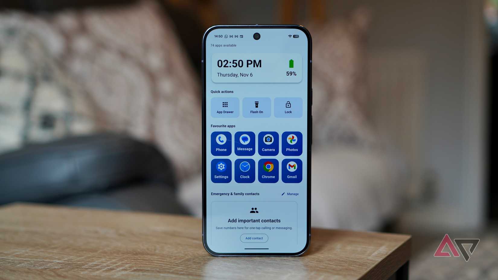The Senior Home launcher home screen