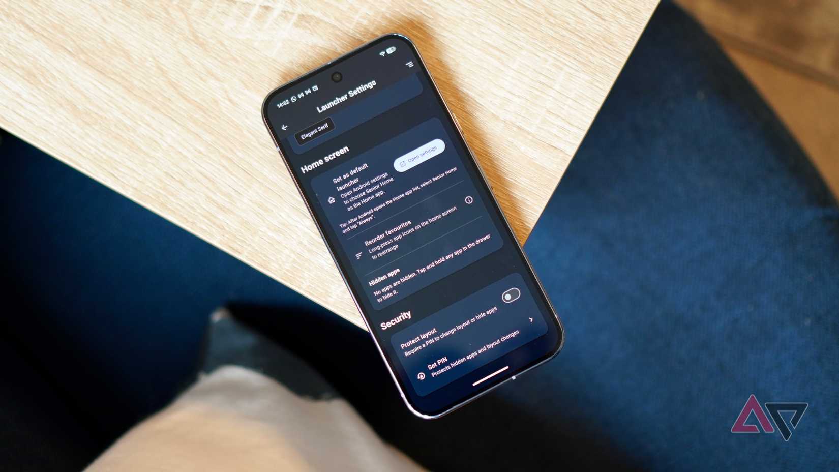 The settings page on the Senior Home launcher