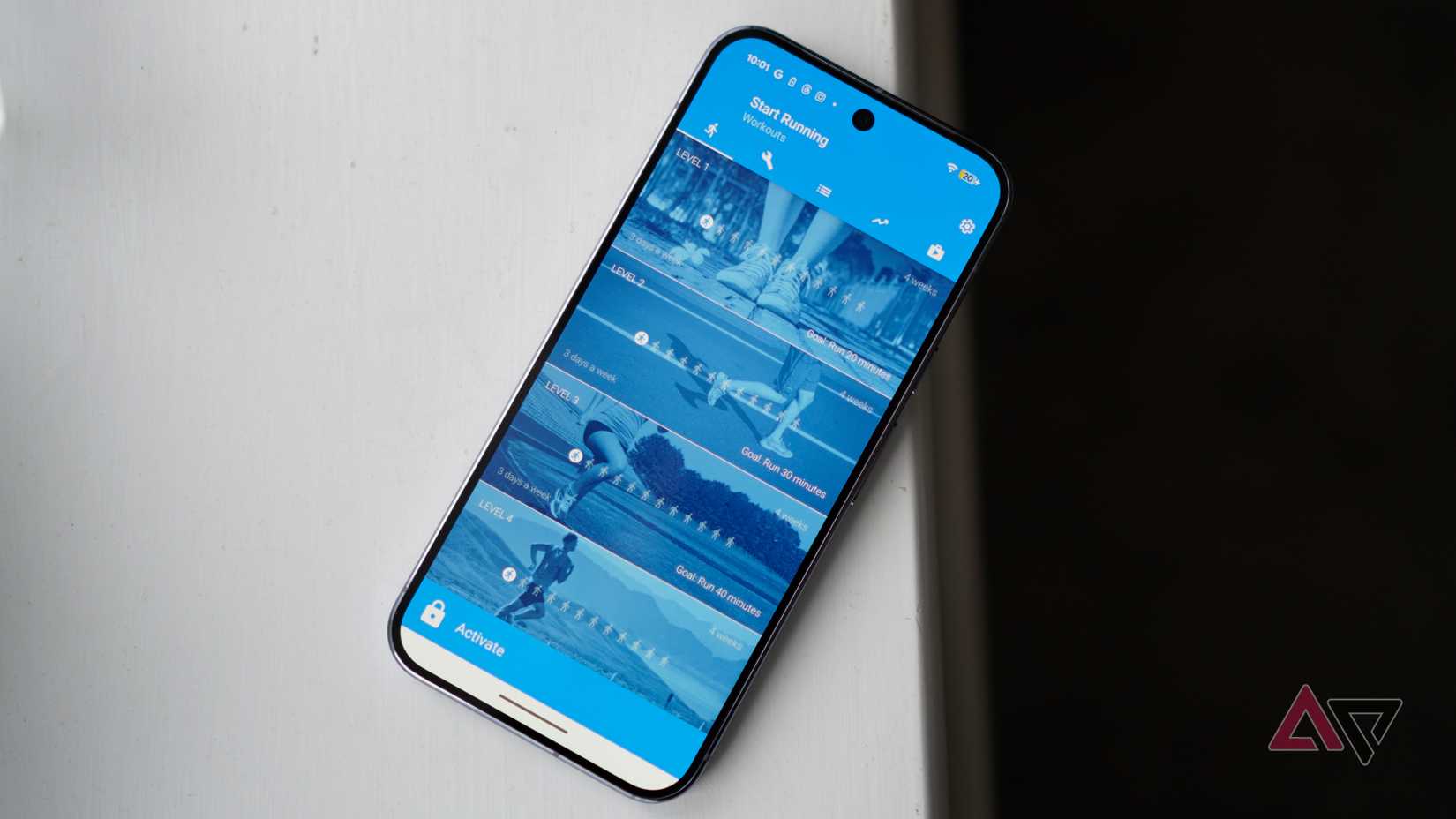 O aplicativo Start Running no Google Pixel 10 Pro XL