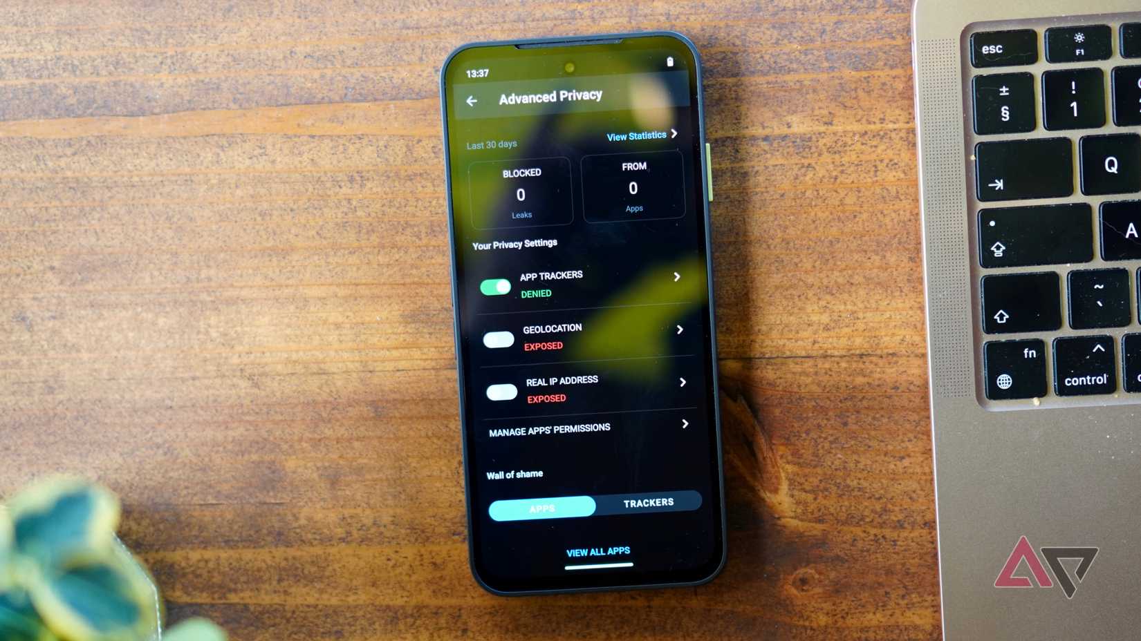 Configurações de privacidade no Murena Fairphone 6