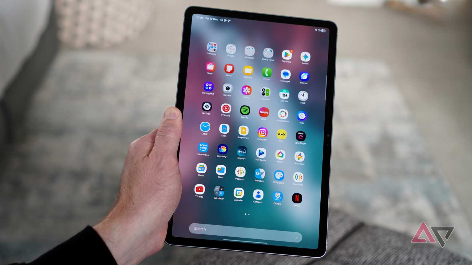 The Samsung Galaxy Tab S11's app screen