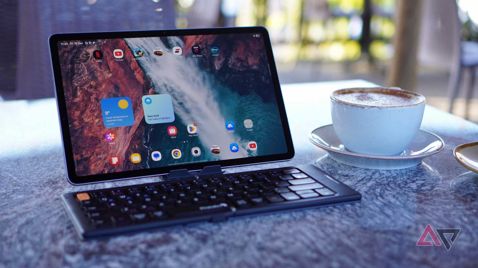 The Samsung Galaxy Tab S11 and a keyboard