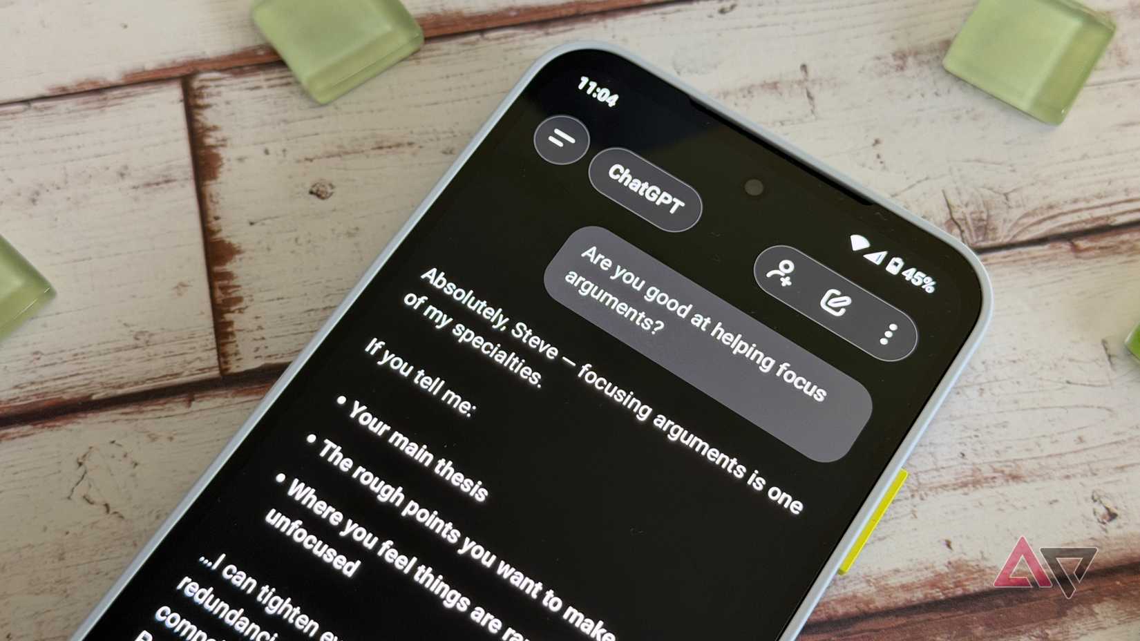 ChatGPT asked if its good at helping focus arguments