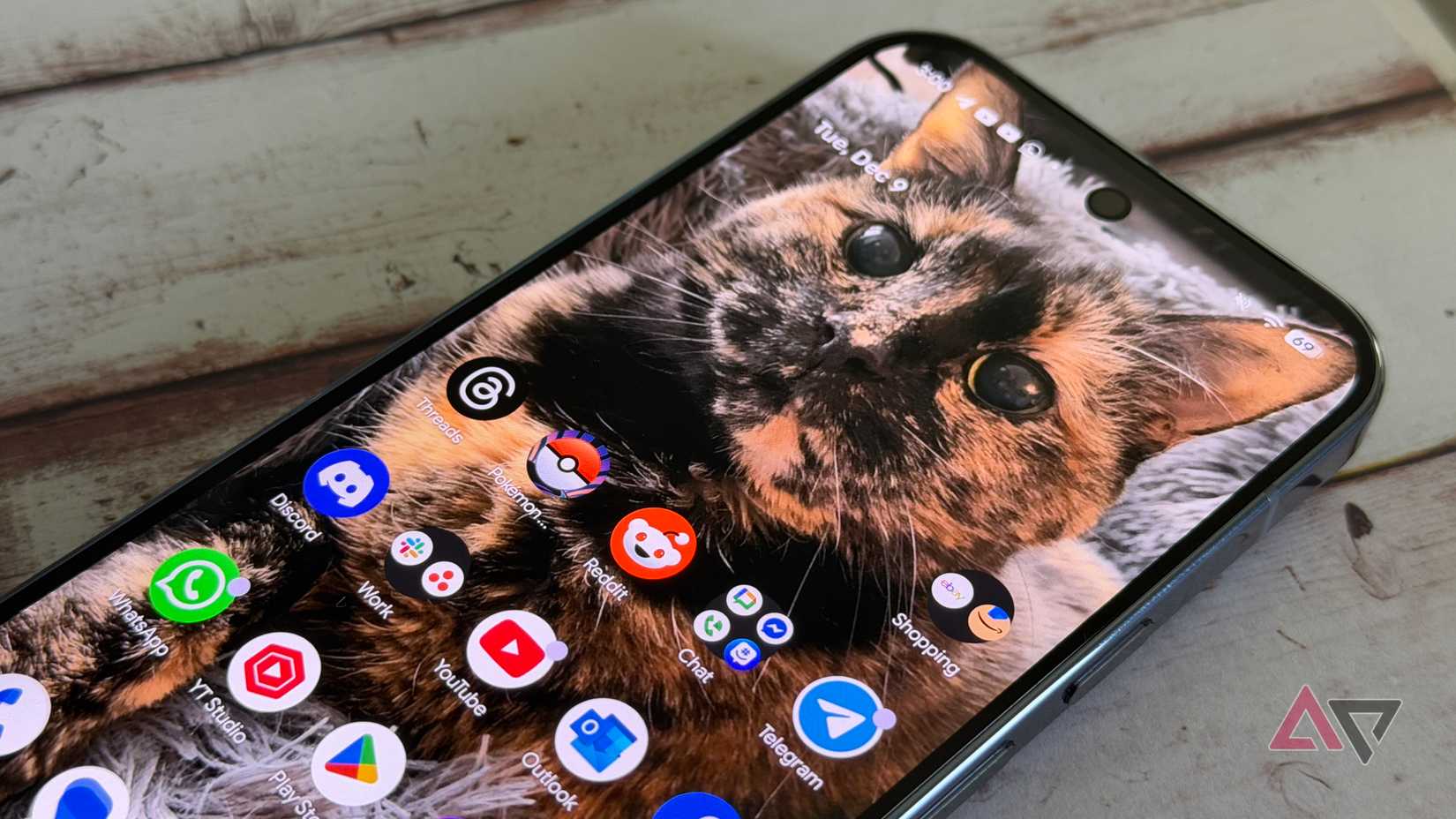 Tela inicial exibida no Google Pixel 10 Pro