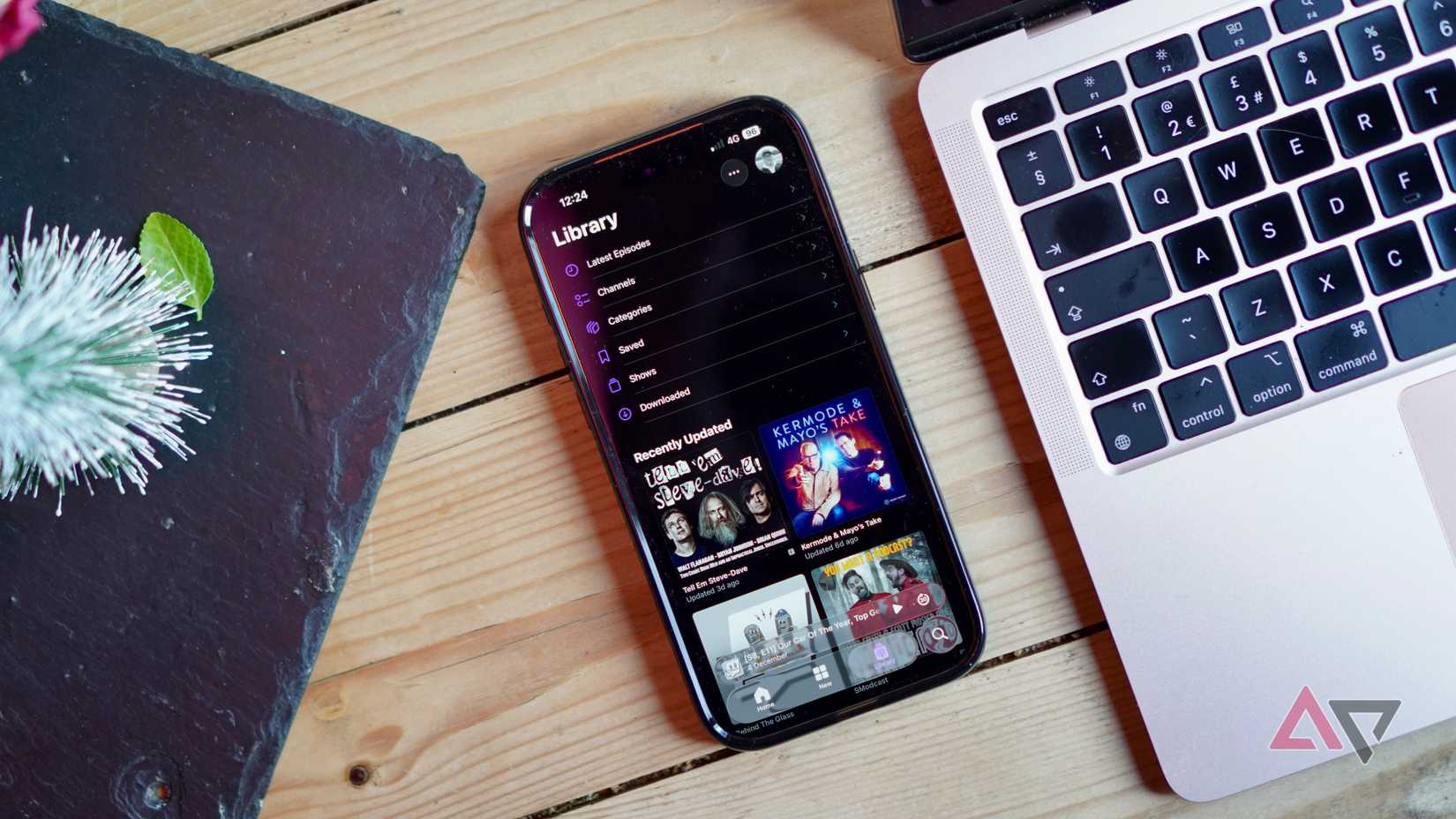 The Apple Podcast app on an iPhone