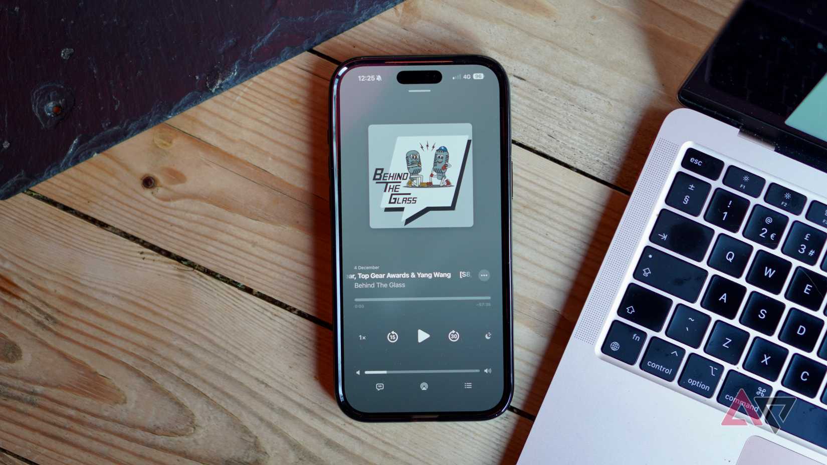 The Apple Podcast app on an iPhone