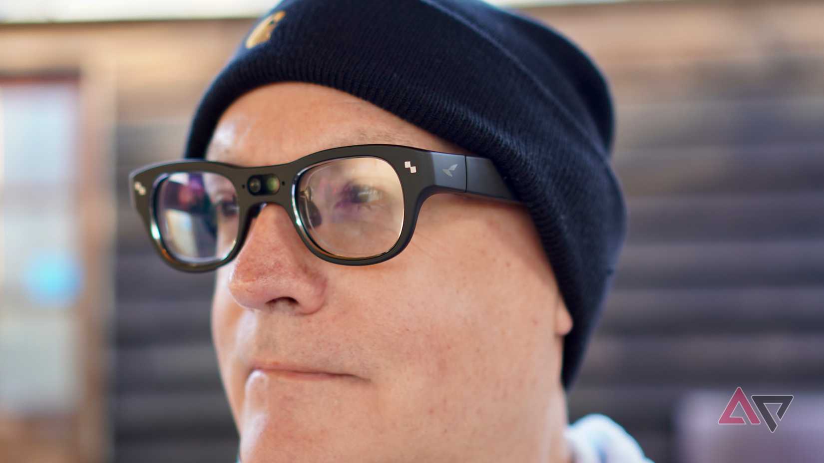 A person wearing the RayNeo X3 Pro