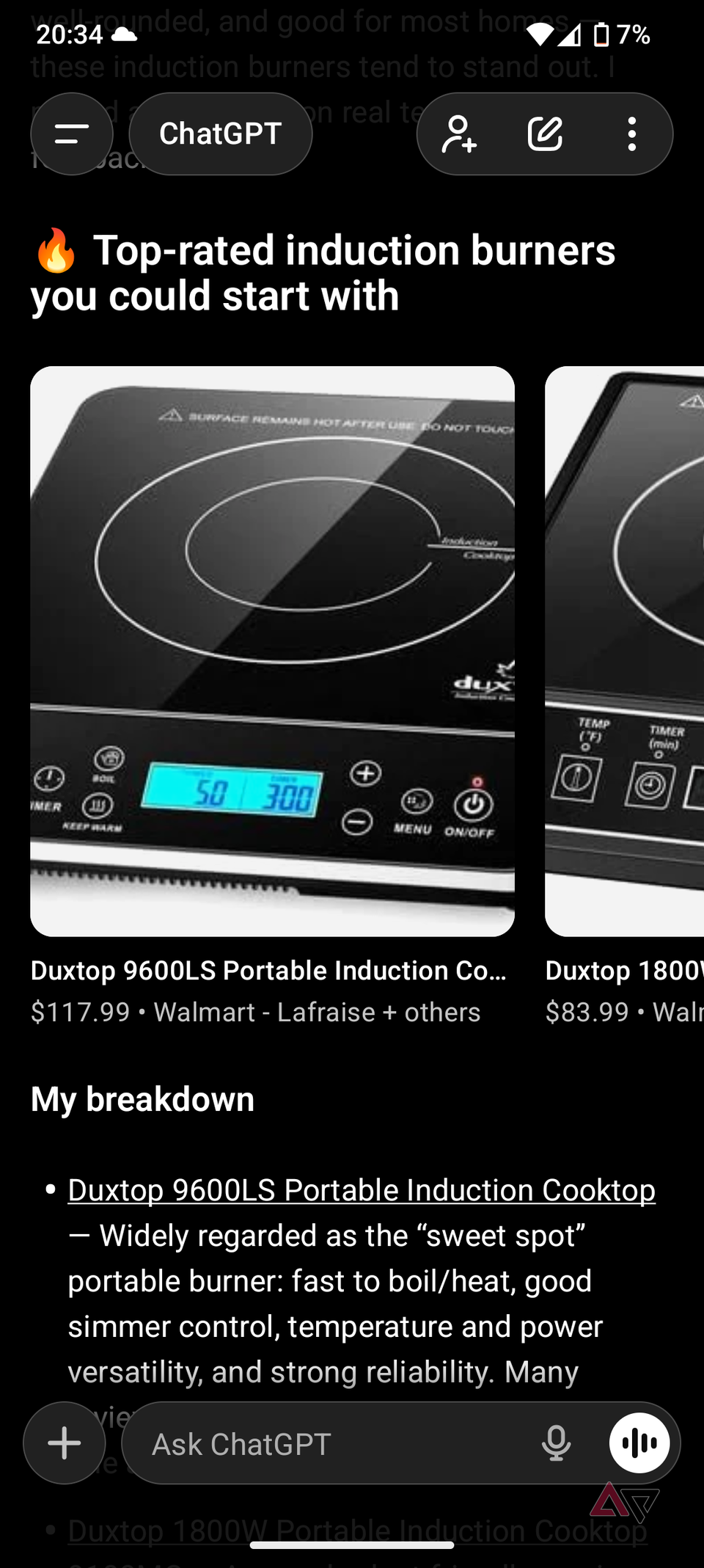 ChatGPT mostra idee regalo