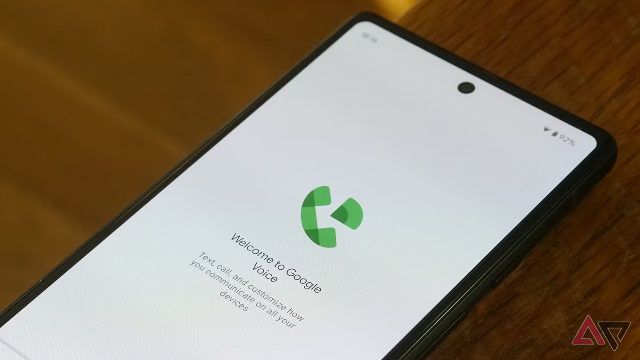 Google Voice on screen