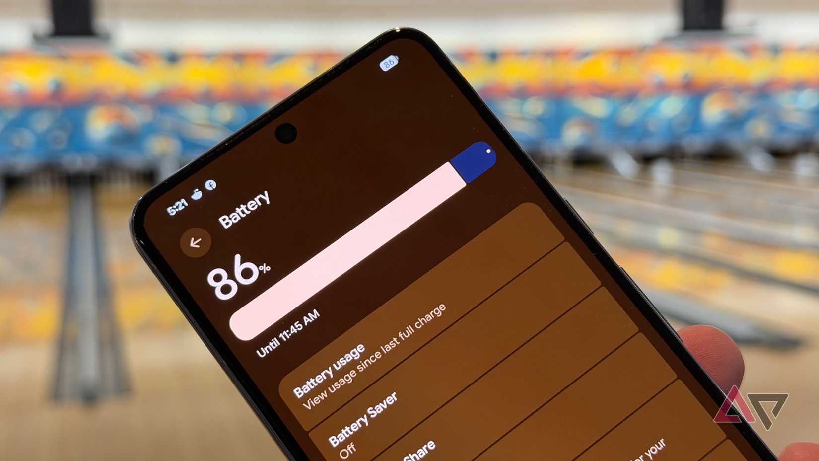 Configurações de bateria mostradas no Google Pixel 8 Pro
