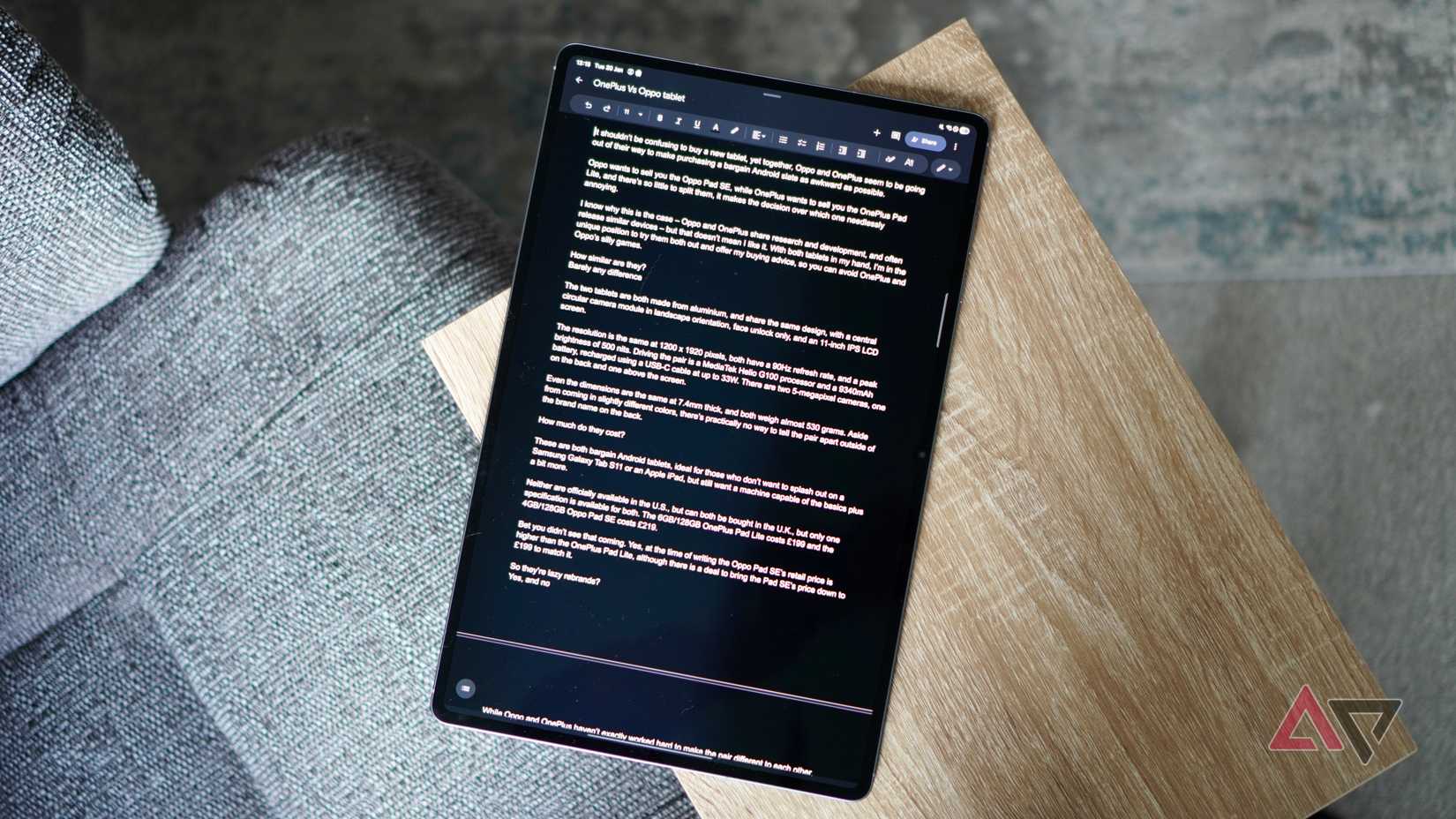 Documenti Google sul Samsung Galaxy Tab S11 Ultra
