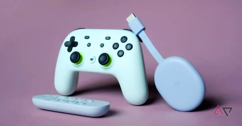 Chromecast com controlador de jogos Stadia