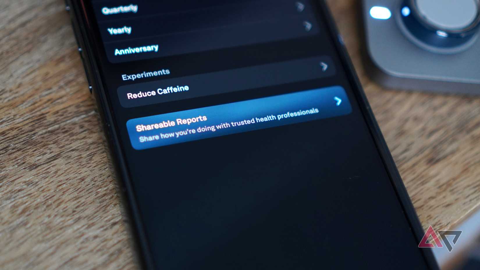 Relatórios compartilháveis ​​no aplicativo Oura Ring 4