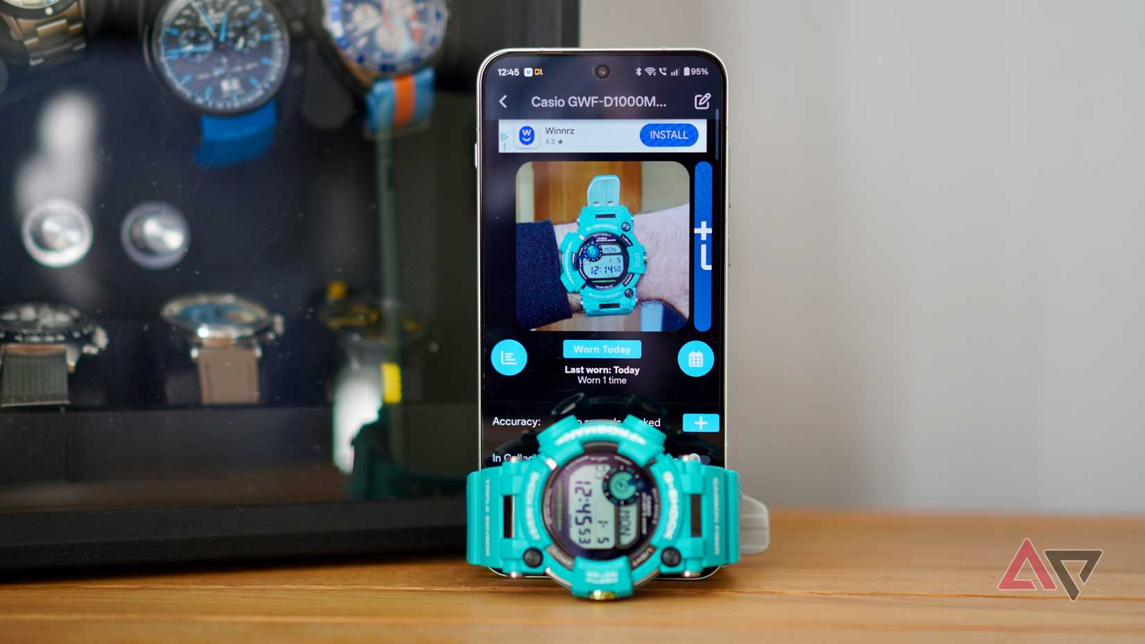 Aplicativo WristTrack com relógio