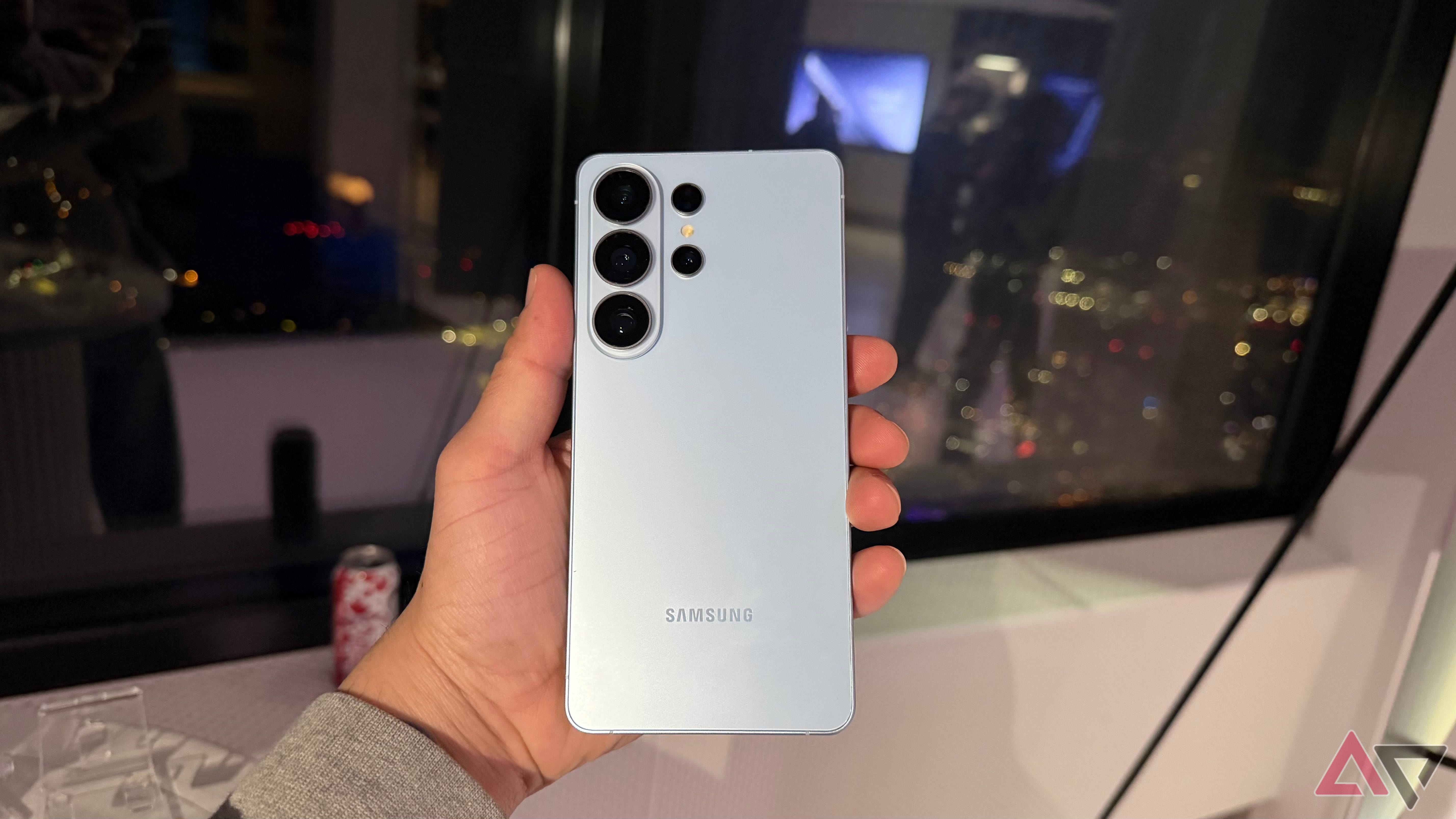 A Samsung Galaxy S26 Ultra showing the camera lenses on the back of the phone