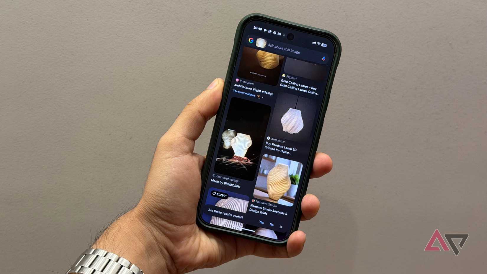 Sugestões de lâmpadas do Google Lens