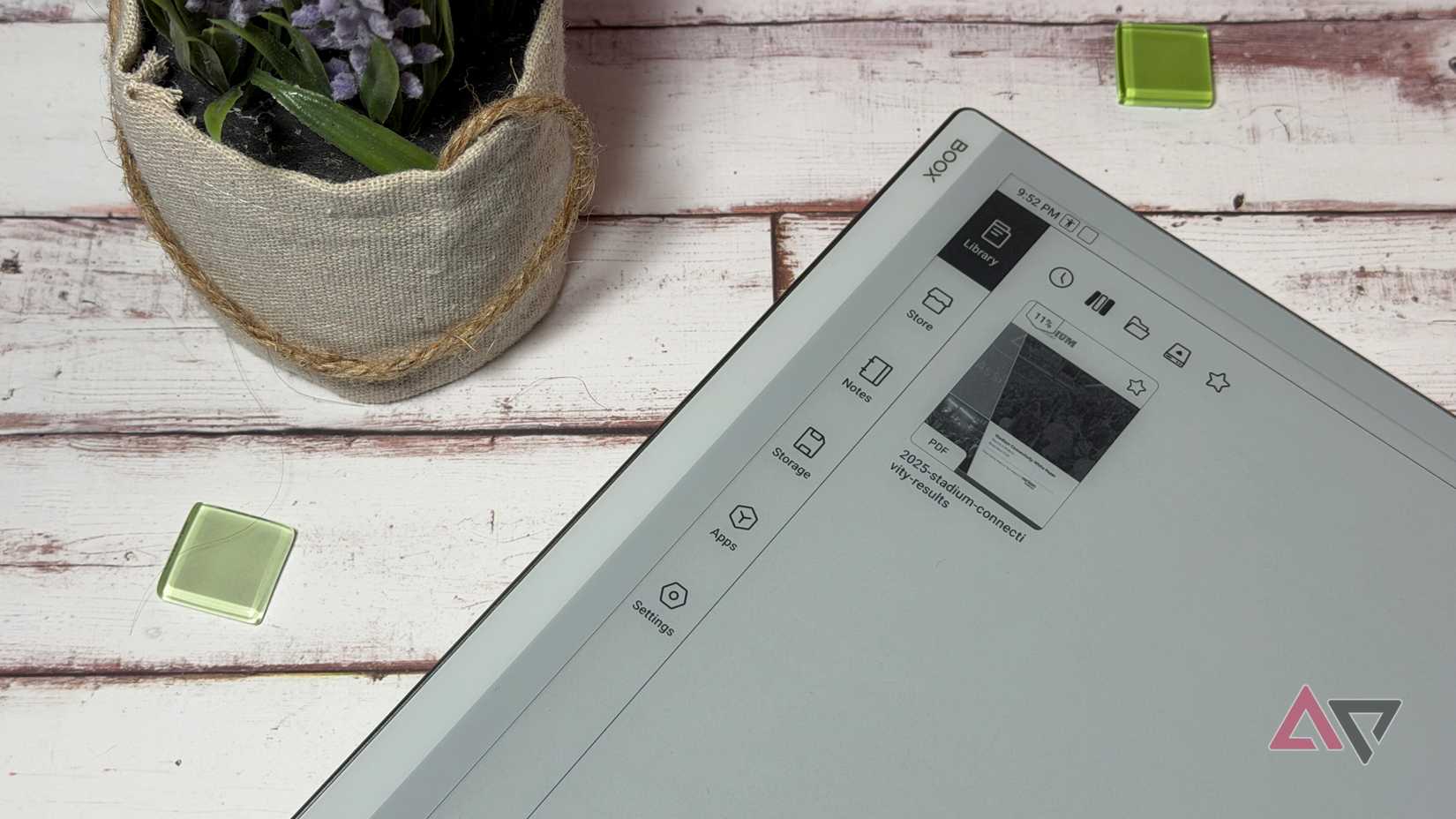 Onyx Boox Go 10.3 showing a Verizon PDF file