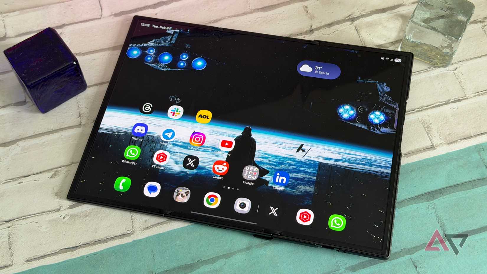 Samsung Galaxy Z TriFold totalmente desdobrado