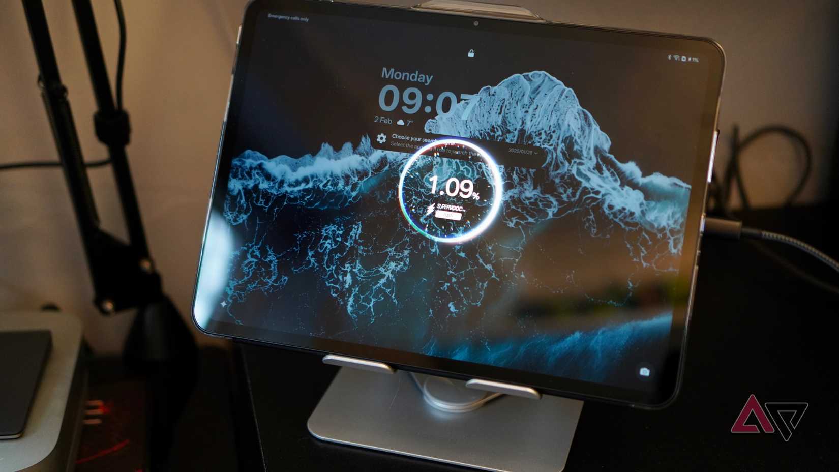 The OnePlus Pad Go 2 on charge