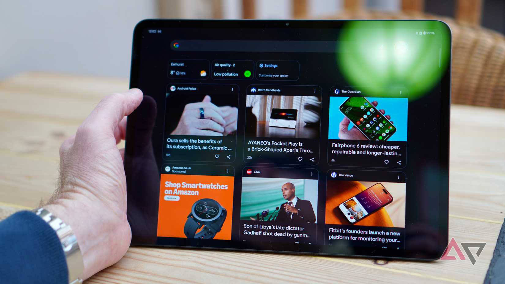 Google Discover on the OnePlus Pad Go 2