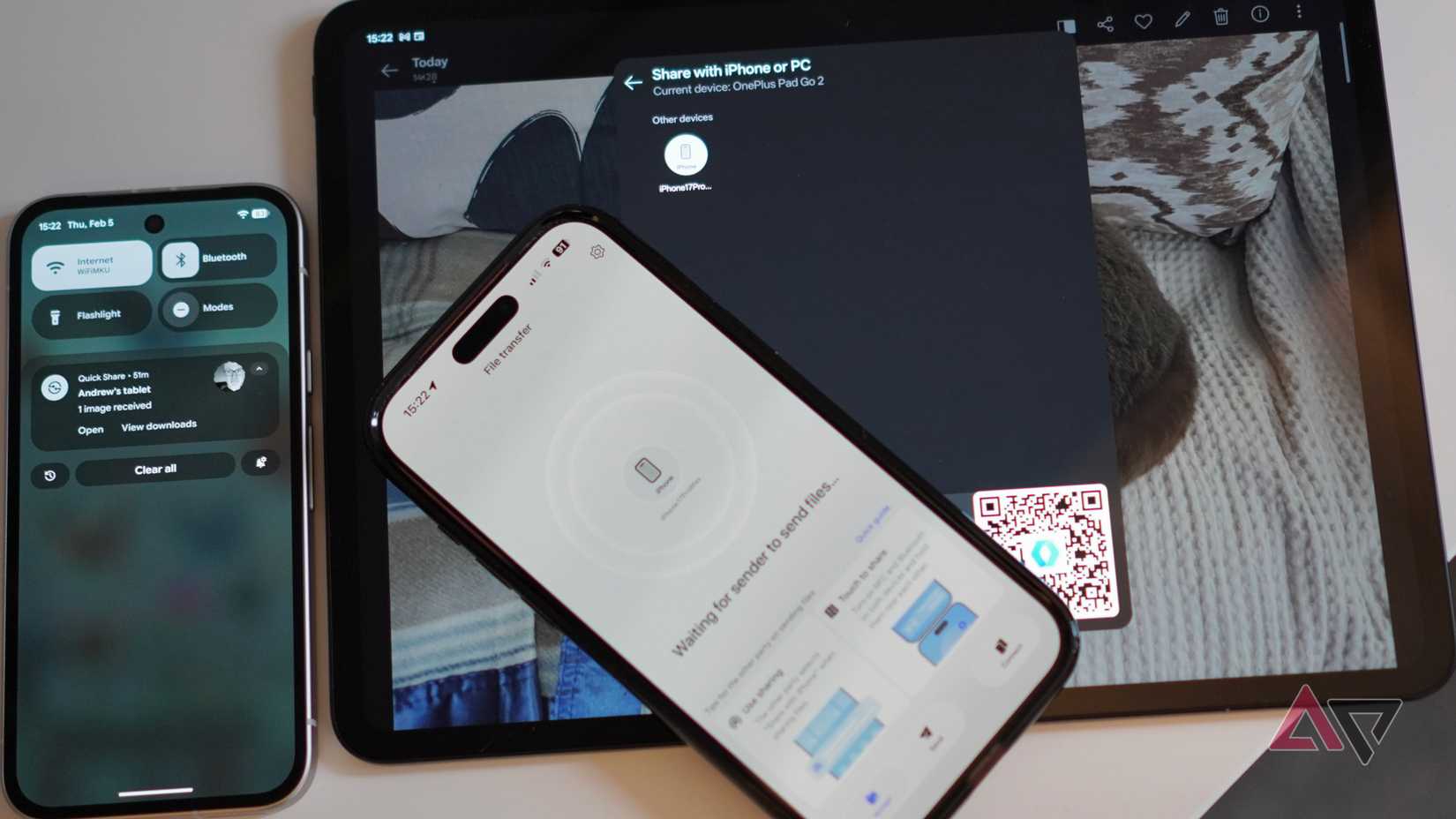 Sharing features on the OnePlus Pad Go 2