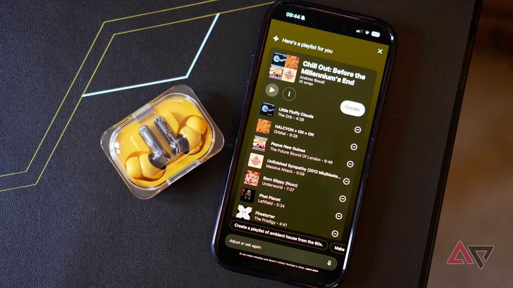 Usando o recurso AI Playlist no aplicativo YouTube Music