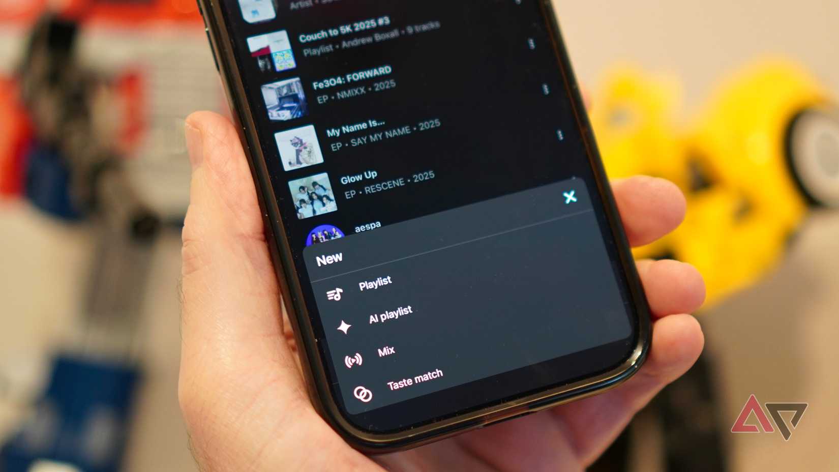 Usando o recurso AI Playlist no aplicativo YouTube Music