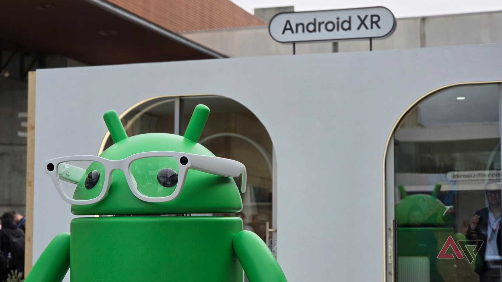 O estande do Google AI Glasses no MWC 2026
