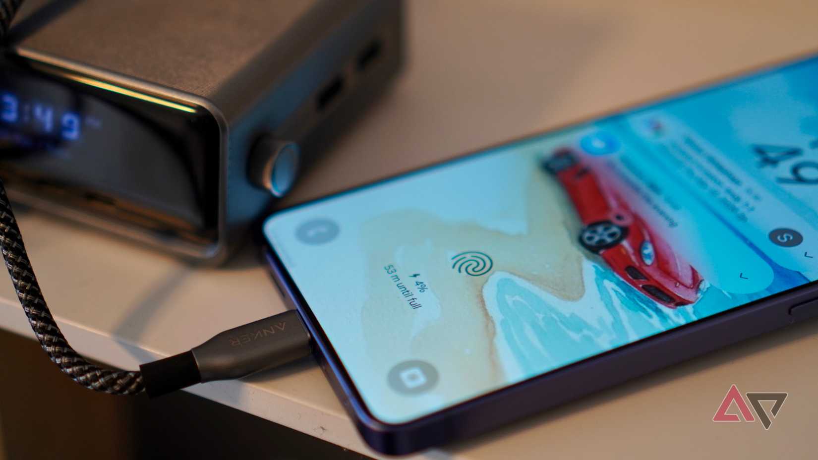 The Samsung Galaxy S26 Ultra on charge