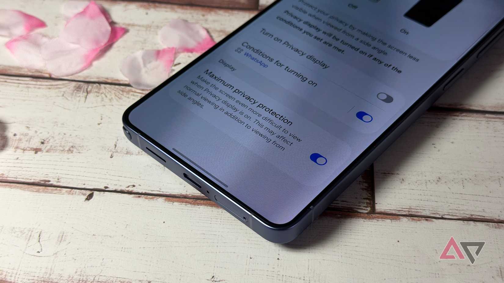 Impostazioni massime sul display Ultra Privacy del Samsung Galaxy S26