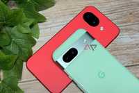 Google Pixel 8a laying on top of a Pixel 10a