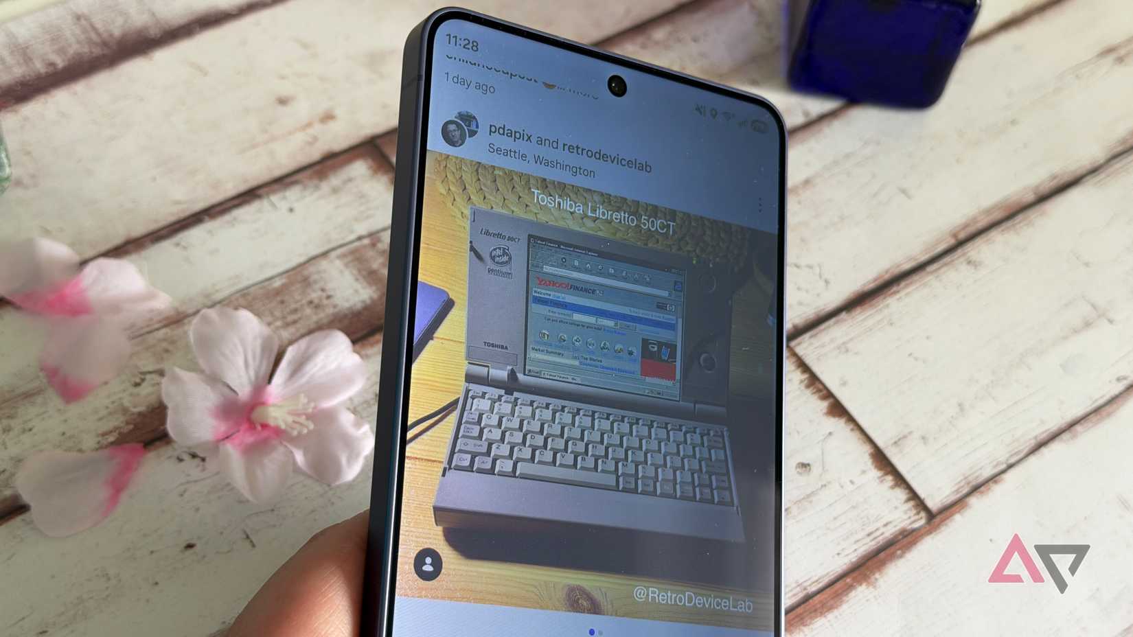 Mostrando uma postagem do Instagram no Galaxy S26 Ultra com o Privacy Display ativado