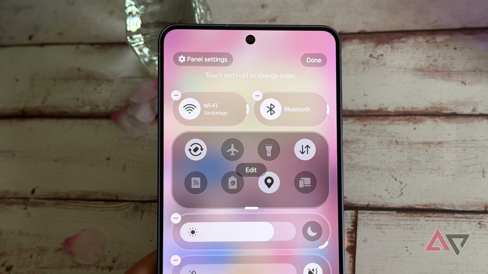 Personalização rápida do painel no Galaxy S26+