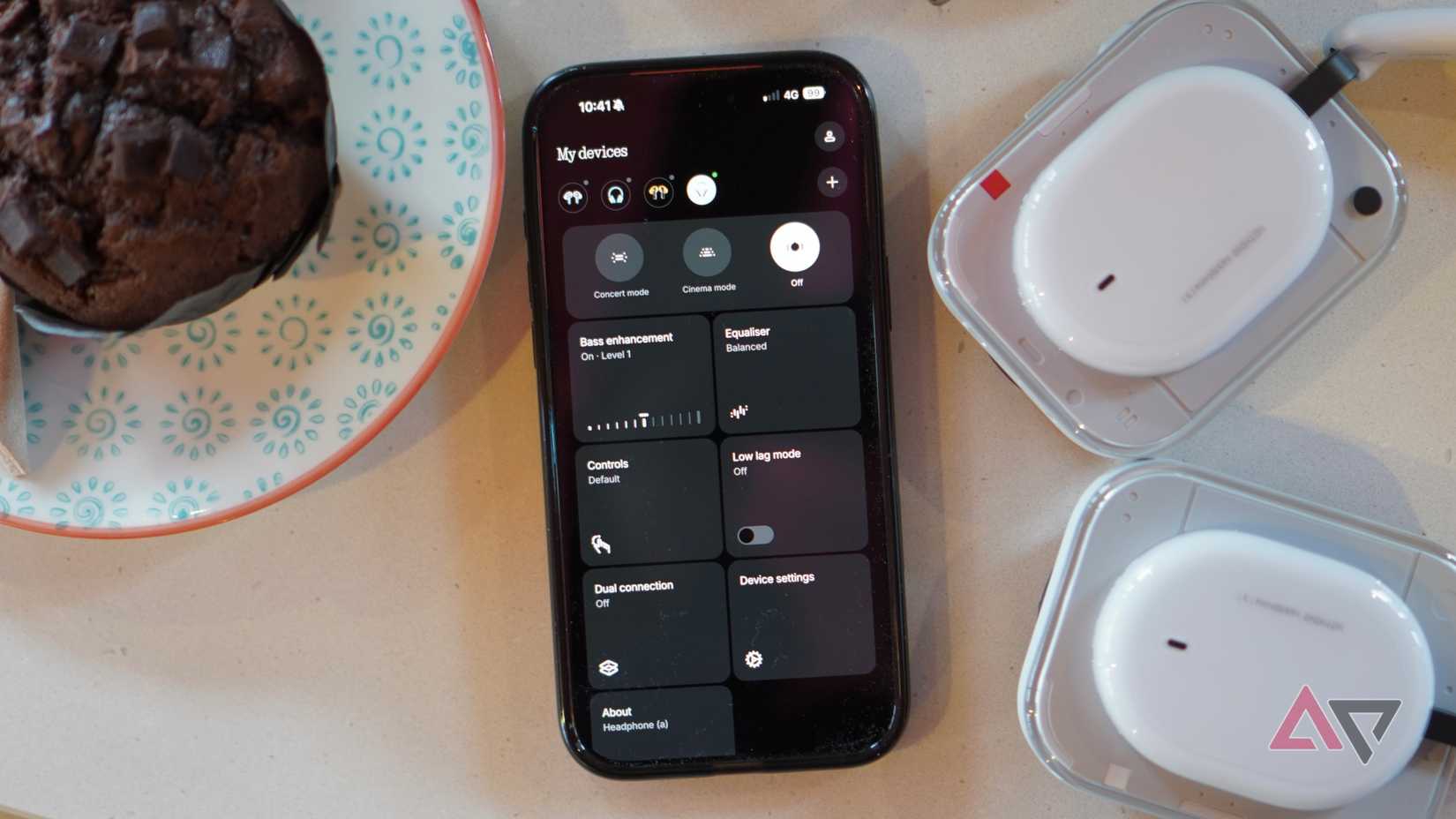 The Nothing Headphone (a) and Nothing X app