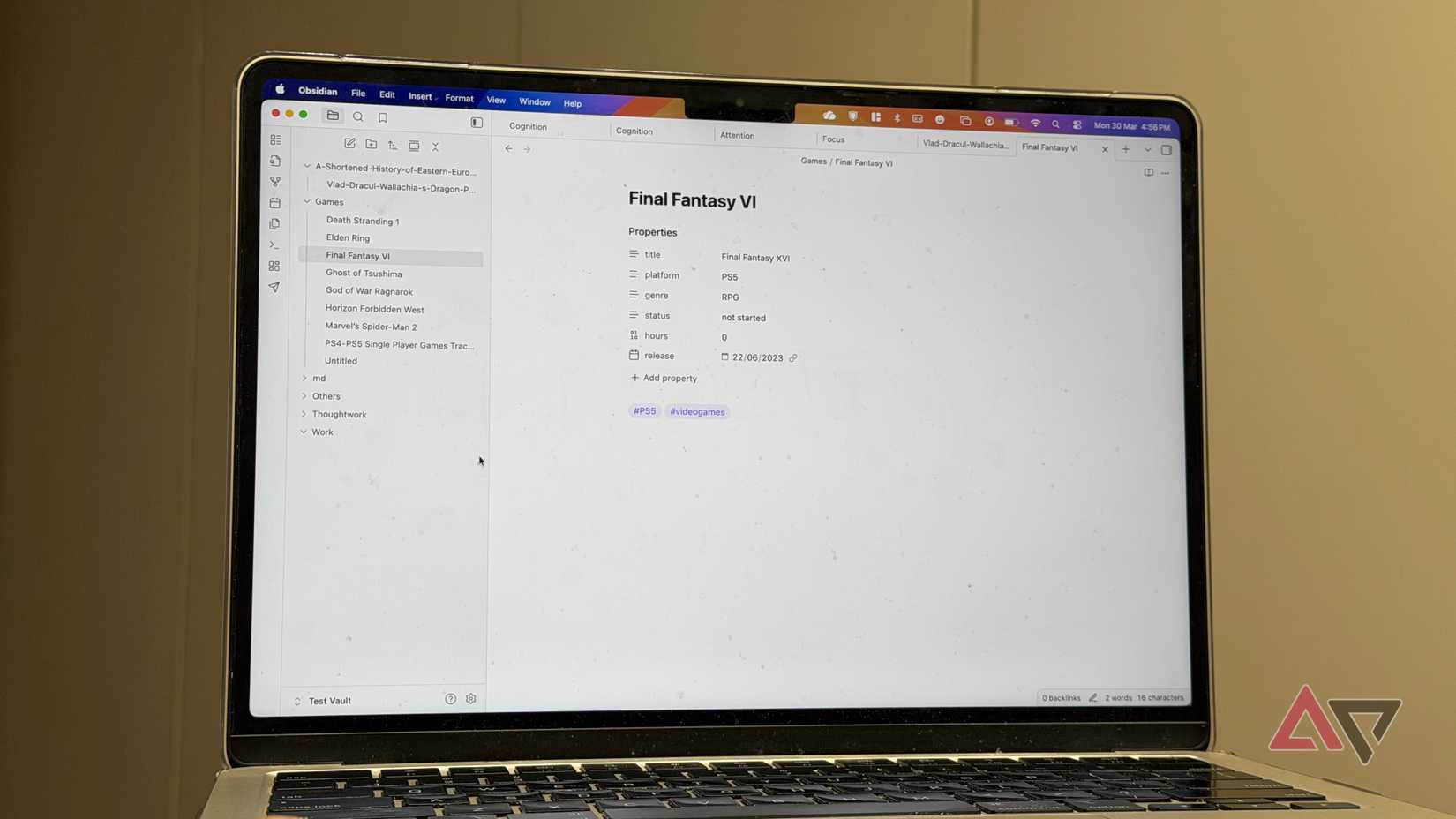 Obsidian on Mac
