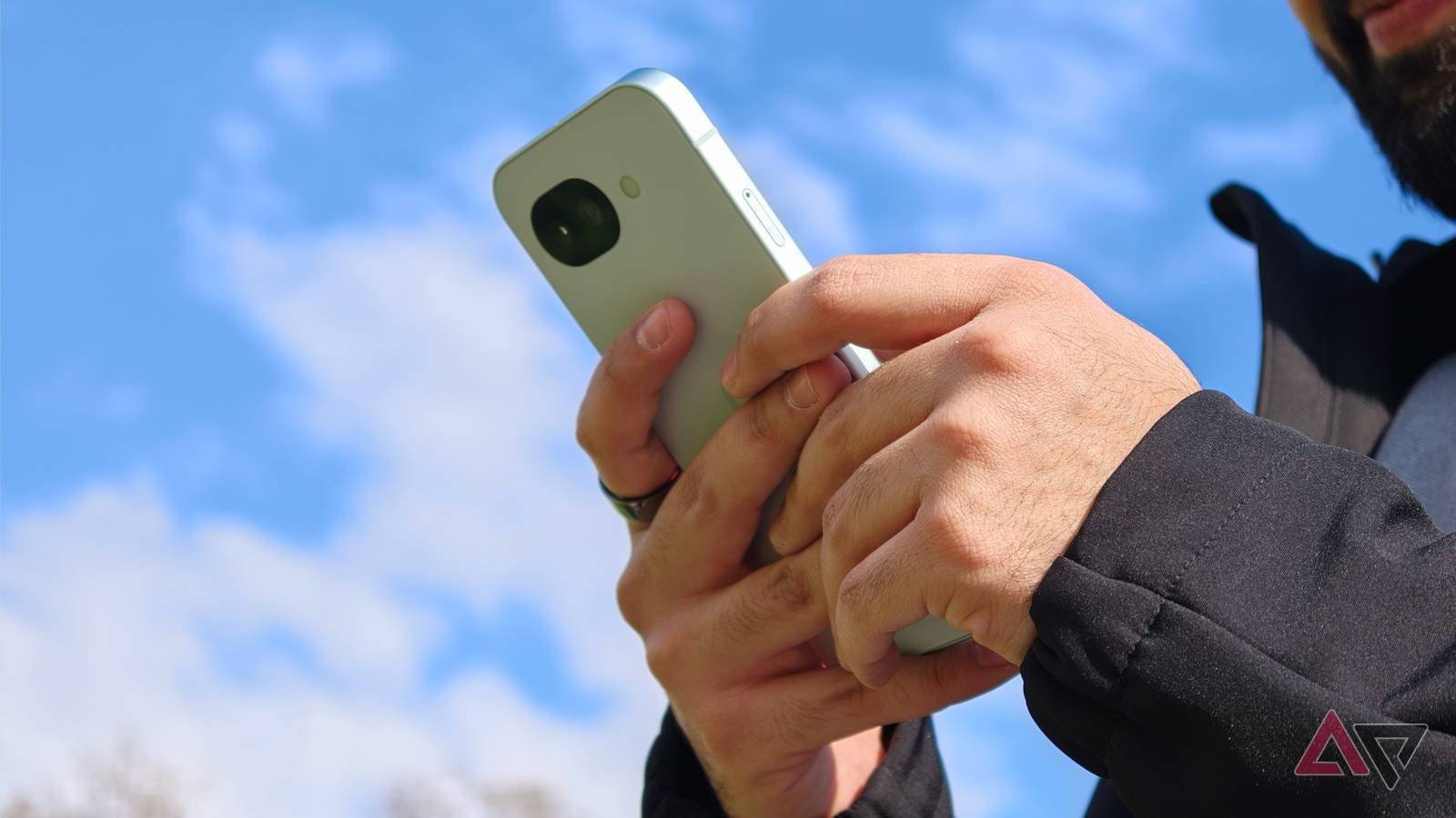 A person using the Google Pixel 10a